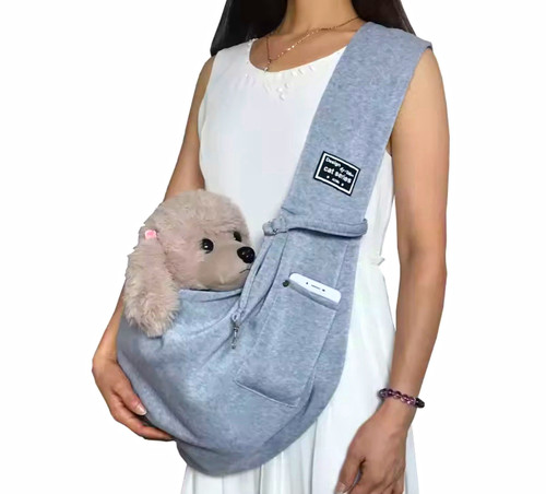 Grey pet sling - pet, carrier