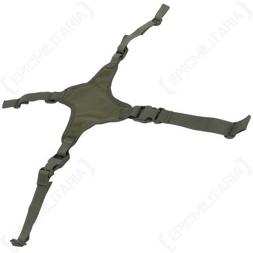 Olive green helmet carry - helmet, strap